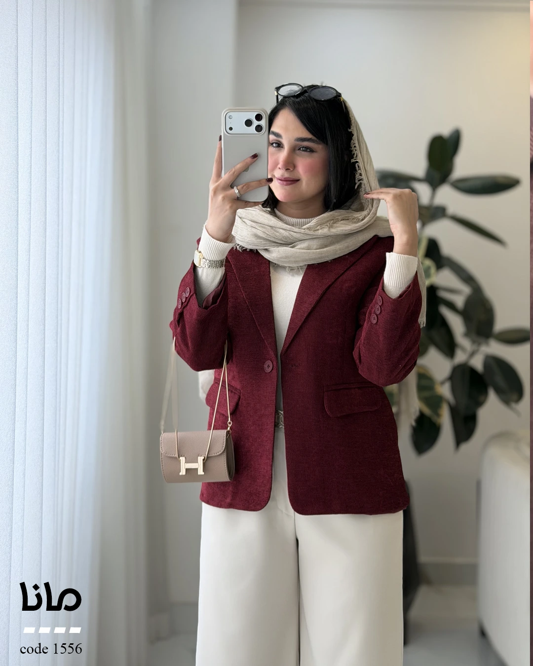 489489 پالتو کتی دخترانه رنگ زرشکی