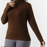 بلوز یقه ایستاده مدل پروین فینگردار جنس پاپایا کد 1555