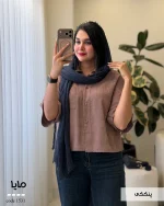 شومیز مدل مایا جنس کرپ پتینه کد 1531