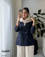 کت مدل ملورین جنس کرپ هرمس گرم بالا کد 1537 - تصویر 5