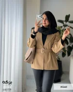 بارونی مدل برکه جنس کتون سانتانا گرم بالا کد 1539 - تصویر 5