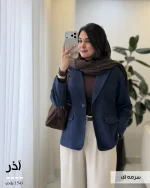 کت مدل آذر جیر ایشو مزونی با آسترکشی کد 1543 - تصویر 7