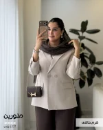 کت مدل ملورین جنس کرپ هرمس گرم بالا کد 1537 - تصویر 13