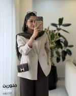 کت مدل ملورین جنس کرپ هرمس گرم بالا کد 1537 - تصویر 6