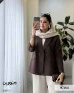 کت مدل ملورین جنس کرپ هرمس گرم بالا کد 1537 - تصویر 9