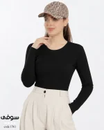 بادی مدل سوفی یقه گرد آستین بلند فینگر دار  کد 1561 - تصویر 6