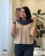 شومیز مدل مایا جنس کرپ پتینه کد 1531 - تصویر 3