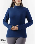 بلوز یقه ایستاده مدل پروین فینگردار جنس پاپایا کد 1555 - تصویر 3