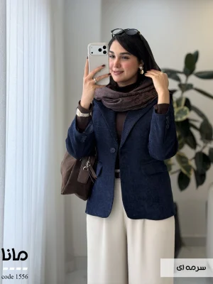 پالتو کتی زنانه لمزور جی تی رنگ سرمه ای