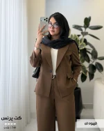 کت زنانه مدل پرنس کرپ مورگان کد 1540 - تصویر 4
