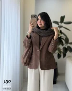 کت پاییزه مدل مهر جنس جیر ایشو کد 1538 - تصویر 9