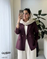 کت مدل ملورین جنس کرپ هرمس گرم بالا کد 1537 - تصویر 2