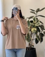 تیشرت باکسی کلاهدار OK EVERYTHING جنس پنبه کد 1528 - تصویر 6