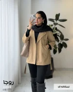 بارانی مدل  روجا جنس سانتانا کد 1573 - تصویر 3
