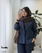 کت مدل بهسا جنس مخمل جیر ایشو کد 1612 - تصویر 12
