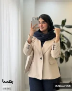 کت مدل بهسا جنس مخمل جیر ایشو کد 1612 - تصویر 4