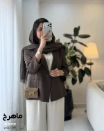 کت زنانه مدل ماهرخ کت کرپ مورگان کد 1586 - تصویر 7