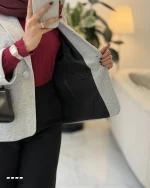پالتو فوتر یقه آرشال جنس فوتر دوتن کد 1599 - تصویر 14