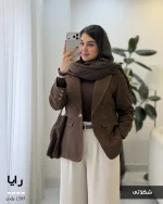 کت زنانه رایا شکلاتی کد 1595 مناسب پاییز و زمستان