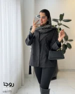 بارانی مدل  روجا جنس سانتانا کد 1573 - تصویر 9