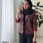 کت چرم زنانه مدل روناک چرم درجه یک کد 1572