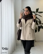 بارانی مدل  روجا جنس سانتانا کد 1573 - تصویر 2