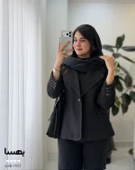 کت مدل بهسا جنس مخمل جیر ایشو کد 1612 - تصویر 9