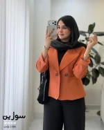 کت مدل سوژین جنس مخمل جیر ایشو کد 1606 - تصویر 6