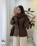 کت زنانه رایا شکلاتی کد 1595 مناسب پاییز و زمستان
