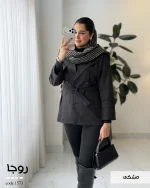 بارانی مدل  روجا جنس سانتانا کد 1573 - تصویر 5