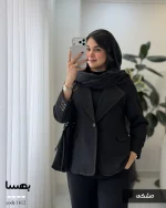 کت مدل بهسا جنس مخمل جیر ایشو کد 1612 - تصویر 2