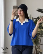 تیشرت یقه دار بیسیک زنانه مدل هیراد کد 1581