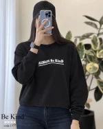 کراپ دورس زنانه طرح  BE KIND کد 1577 - تصویر 7
