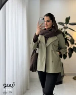 بارانی مدل  روجا جنس سانتانا کد 1573 - تصویر 11