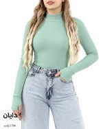 بادی زنانه یقه ایستاده مدل دایان کد 1580 - تصویر 7