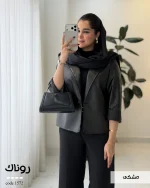 کت چرم زنانه مدل روناک چرم درجه یک کد 1572 - تصویر 3