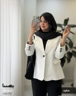 کت مدل بهسا جنس مخمل جیر ایشو کد 1612 - تصویر 7
