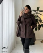 بارانی مدل  روجا جنس سانتانا کد 1573 - تصویر 4