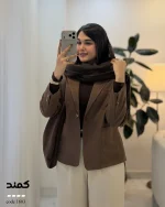 پالتو کتی کمند جنس مخمل جیر ایشو ترک کد 1603 - تصویر 13