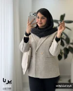 پالتو کتی پرنا جنس فوتر ترک گرم بالا کد 1608 - تصویر 5