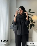 کت زنانه مدل ماهرخ کت کرپ مورگان کد 1586 - تصویر 13