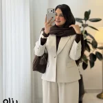 کت پالتویی زنانه پناه | کت پرادا ترک گوشتی گرم و شیک