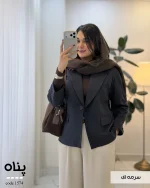کت پالتویی زنانه پناه | کت پرادا ترک گوشتی گرم و شیک - تصویر 4