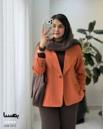 کت مدل بهسا جنس مخمل جیر ایشو کد 1612 - تصویر 15