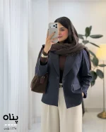 کت پالتویی زنانه پناه | کت پرادا ترک گوشتی گرم و شیک - تصویر 10