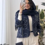 پالتو زنانه مدل ستاره جنس پوست سموری سوزن‌دوزی کد 1568