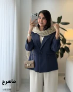 کت زنانه مدل ماهرخ کت کرپ مورگان کد 1586 - تصویر 4