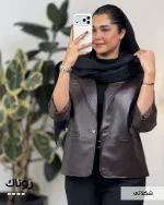 کت چرم زنانه مدل روناک چرم درجه یک کد 1572 - تصویر 10