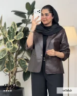 کت چرم زنانه مدل روناک چرم درجه یک کد 1572 - تصویر 6