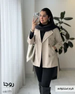 بارانی مدل  روجا جنس سانتانا کد 1573 - تصویر 8